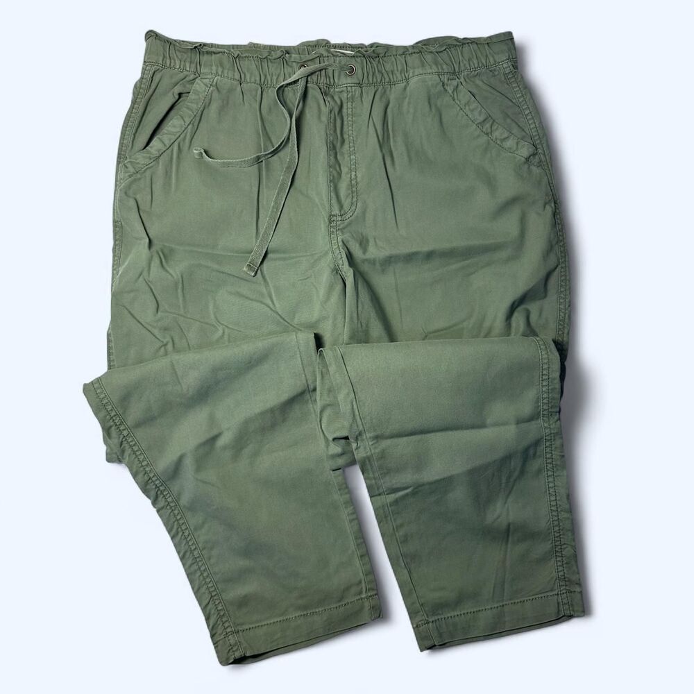 Sonoma Olive Green Drawstring Straight Leg Pants Size M